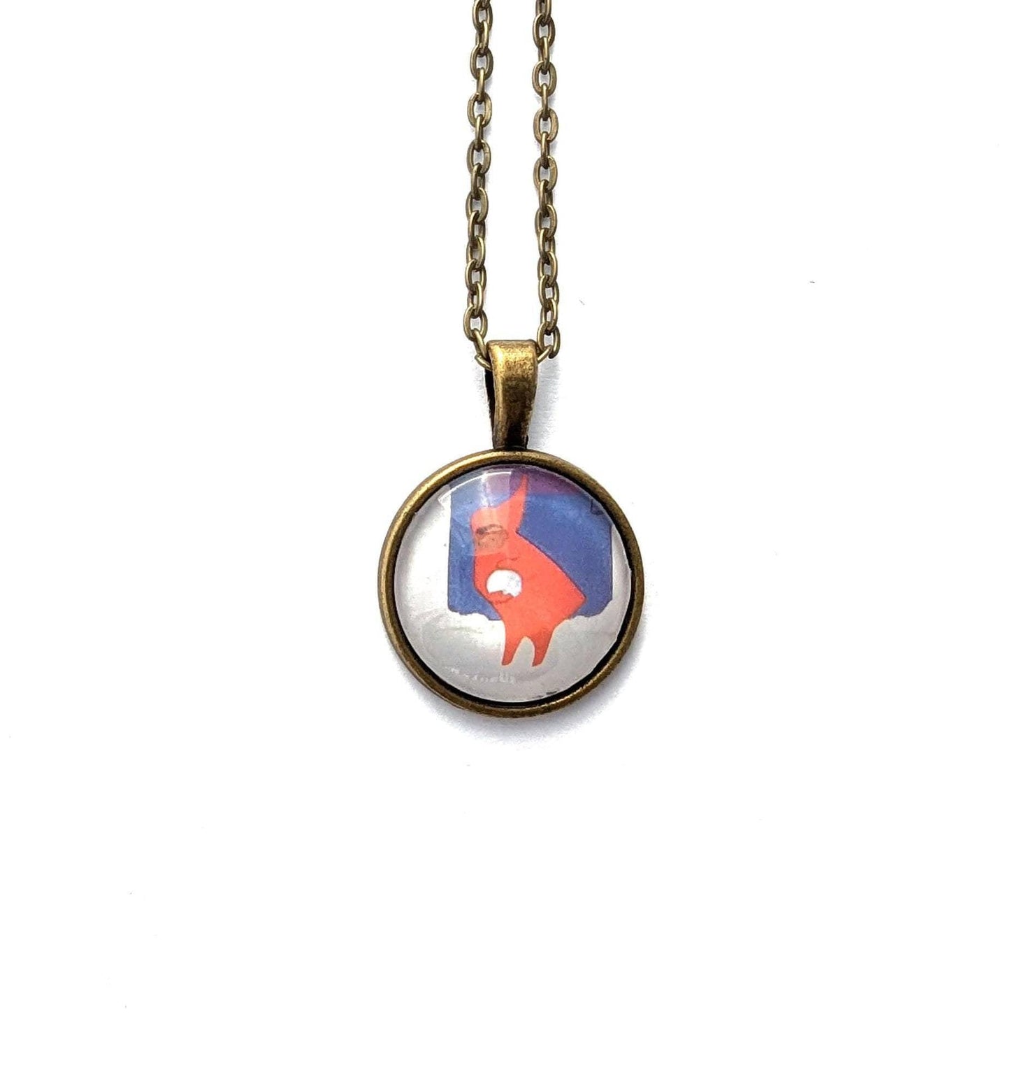 2017 USA The Snowy Day Stamp - United States Stamp - Postage stamp jewelry - Postage Stamp Necklace