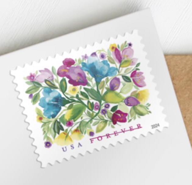 2024 Celebration Blooms - USA Stamp - Postage Stamp Earrings