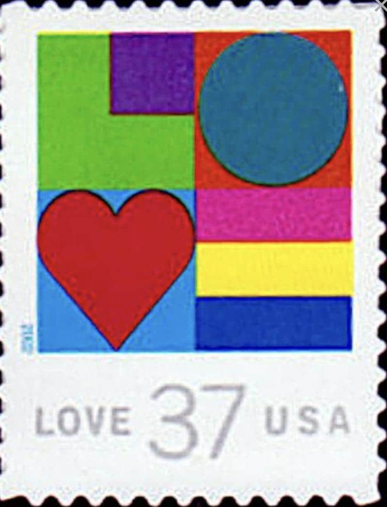 2002 USA Love Stamp - Postage Stamp Necklace