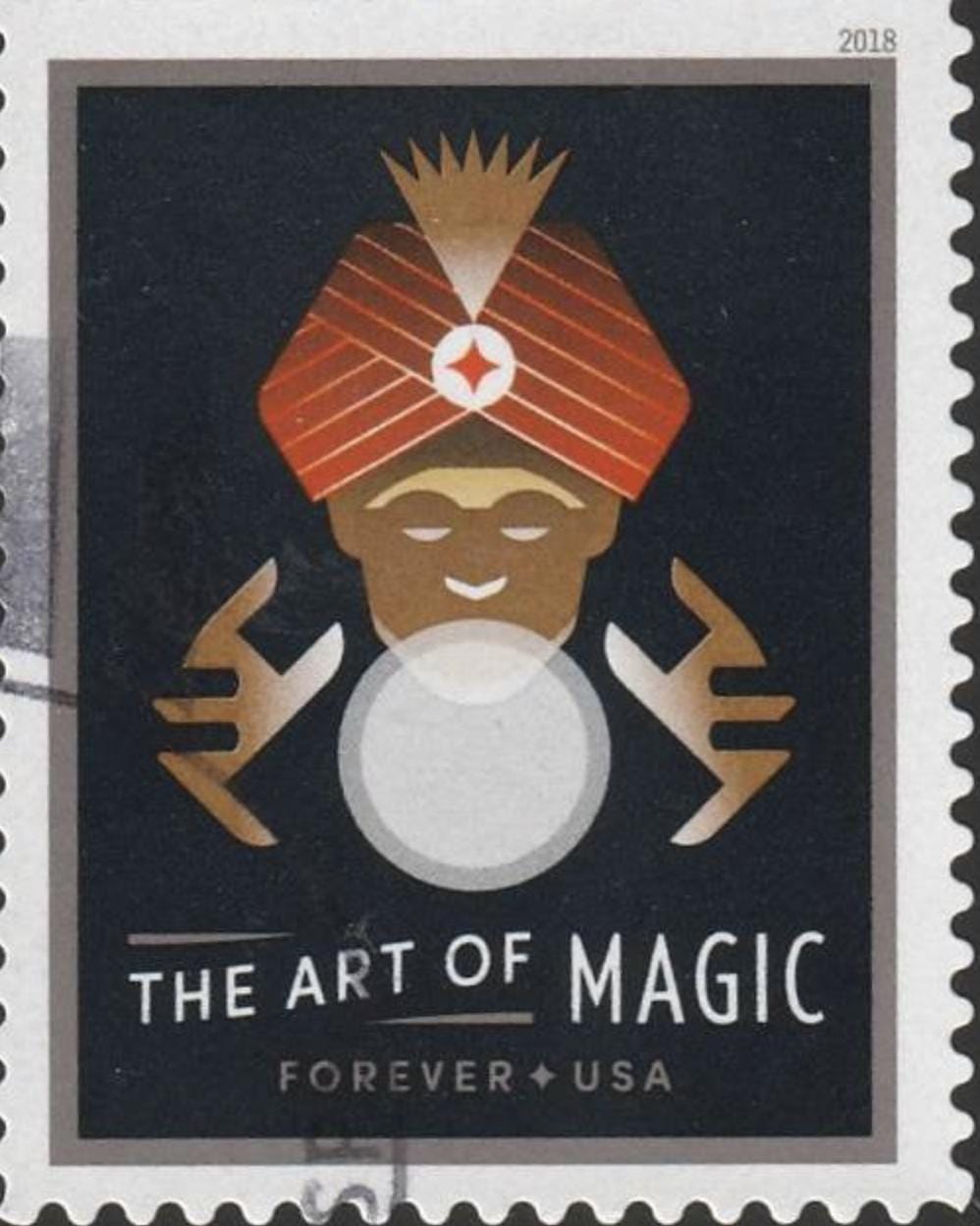 2018 USA The Art of Magic Stamp - Postage Stamp Necklace