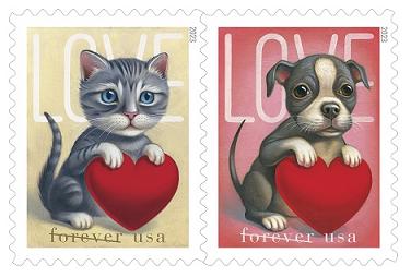 2023 Love Pets USA Stamp - Postage Stamp Earrings