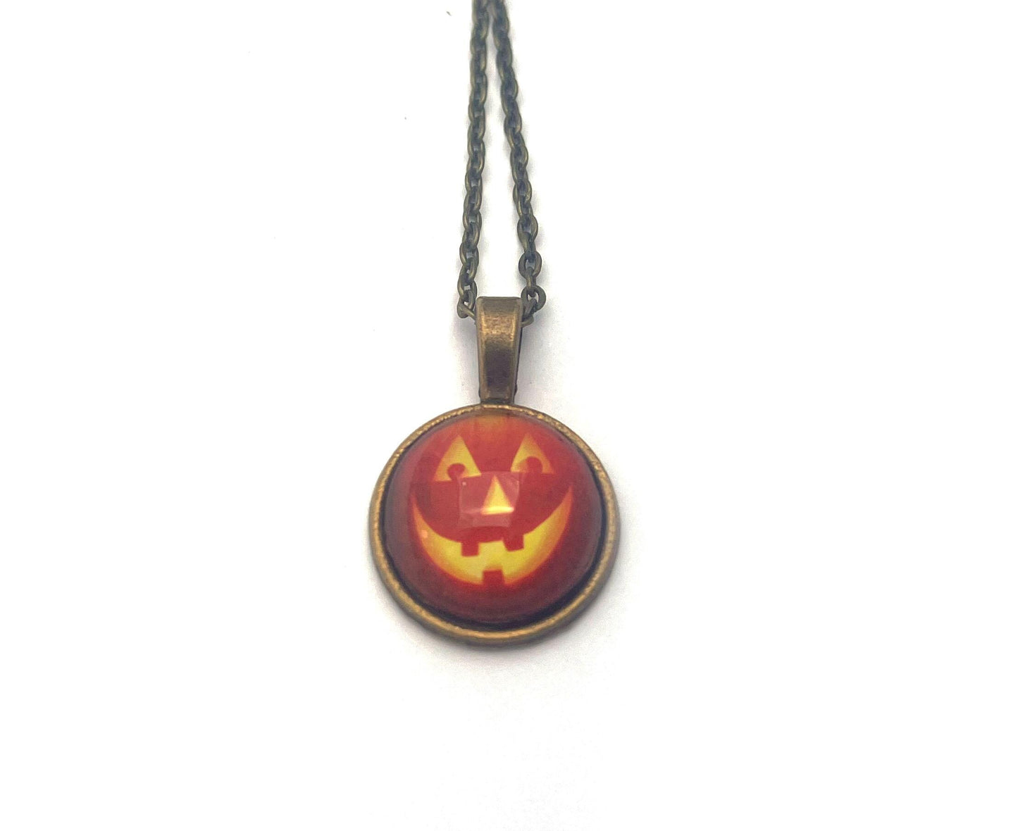 2016 Jack-o’-lantern USA Halloween Stamp - Postage stamp jewelry - Postage Stamp Necklace