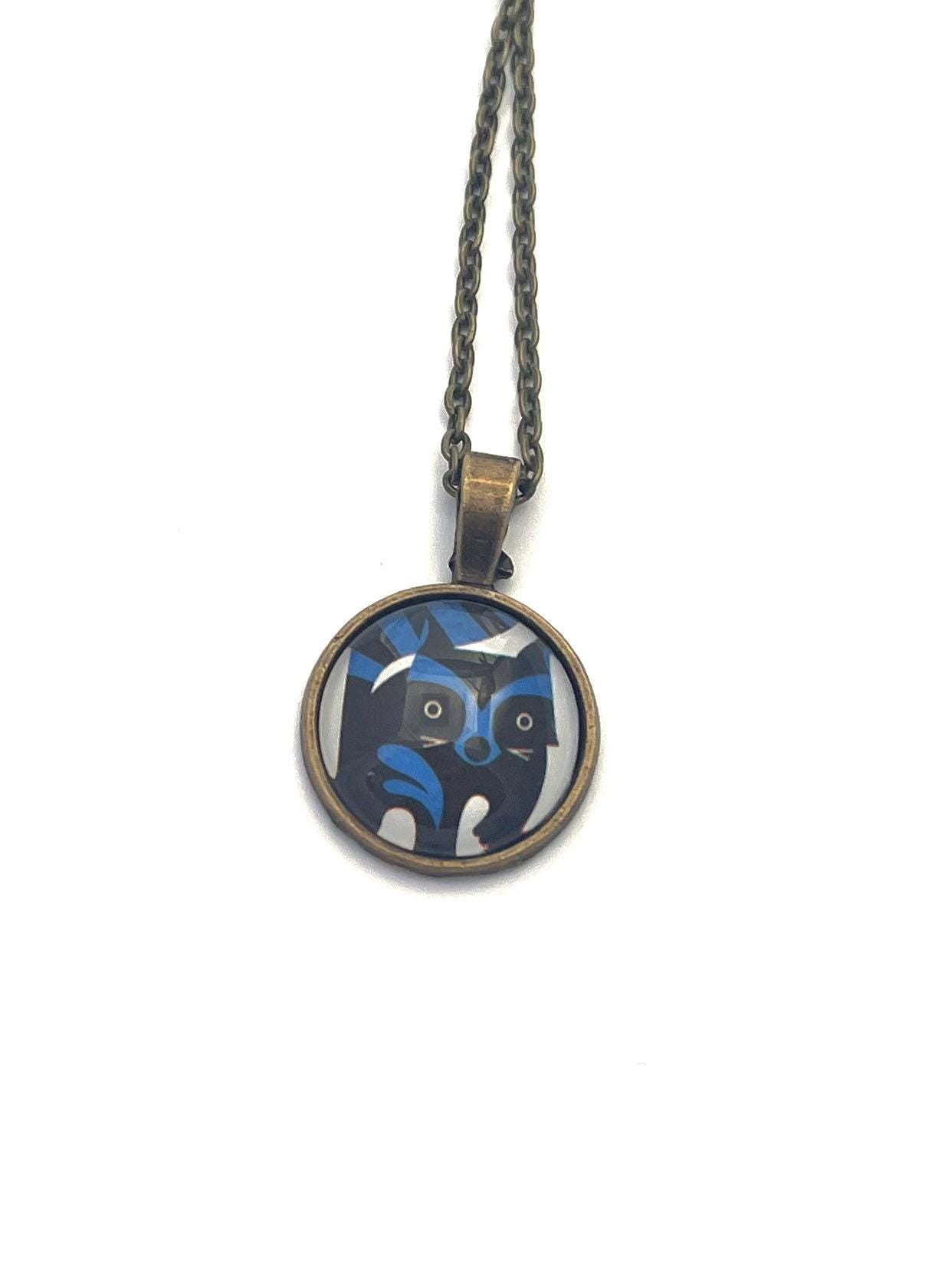 2025 USA Baby Wild Animals Stamp - Postage Stamp Jewelry - Vintage Postage Stamp Necklace - Antique Bronze Finish