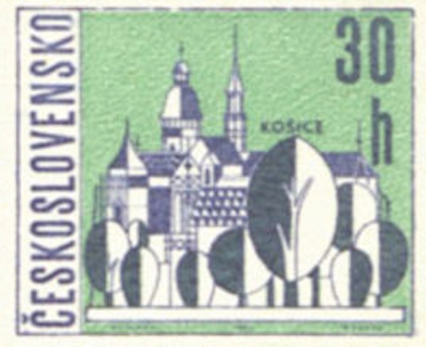 1965 Kosice - Czechoslovakian Stamp - Postage Stamp Earrings