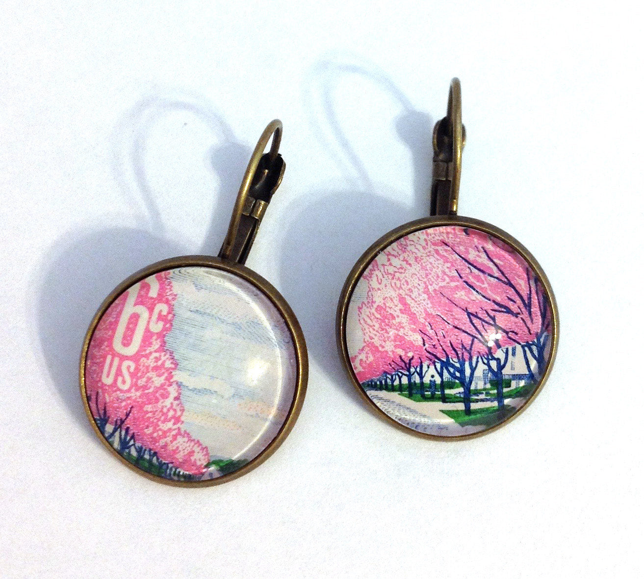 1969 United States Stamp - Plant for more beautiful streets - Postage Stamp Earrings