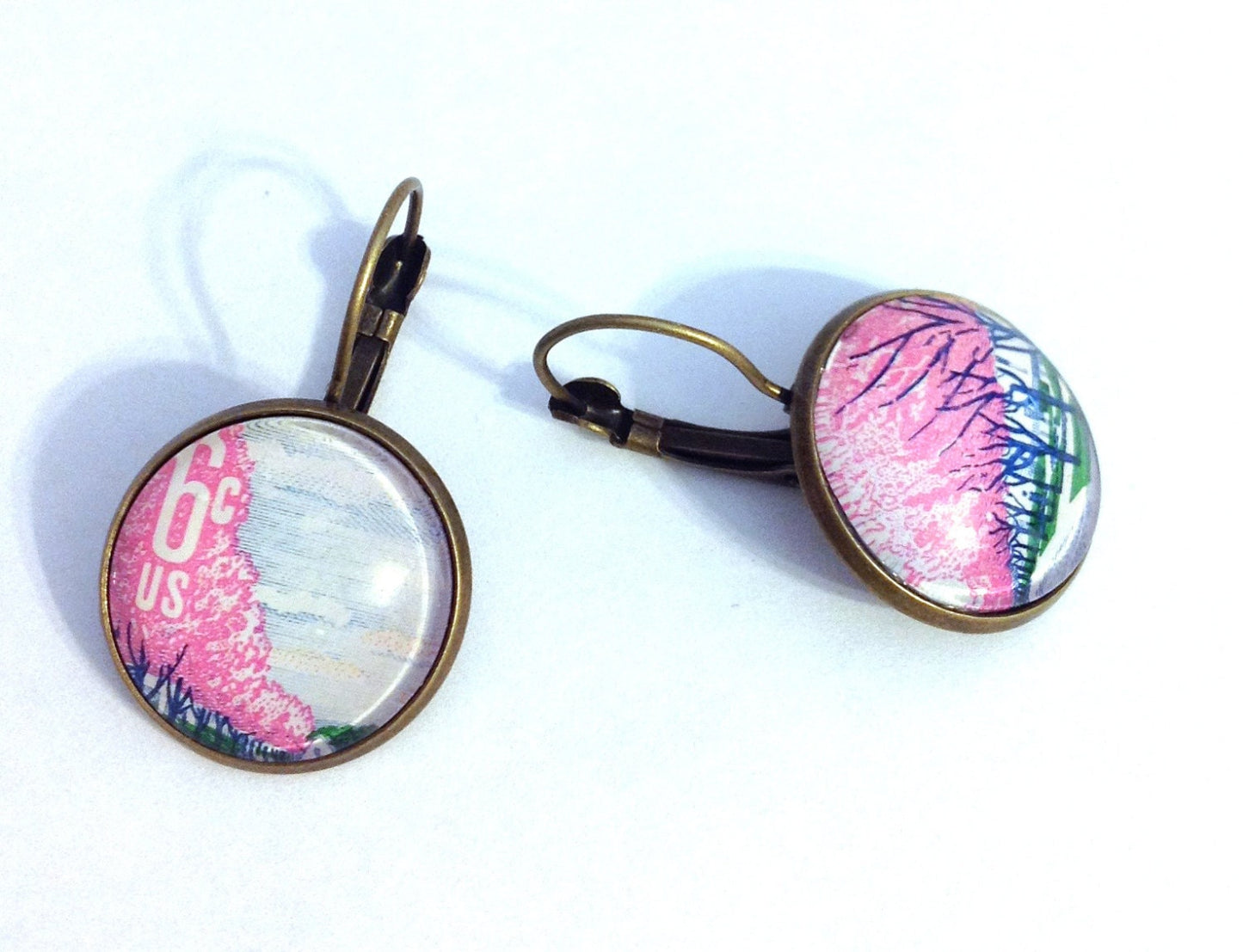 1969 United States Stamp - Plant for more beautiful streets - Postage Stamp Earrings