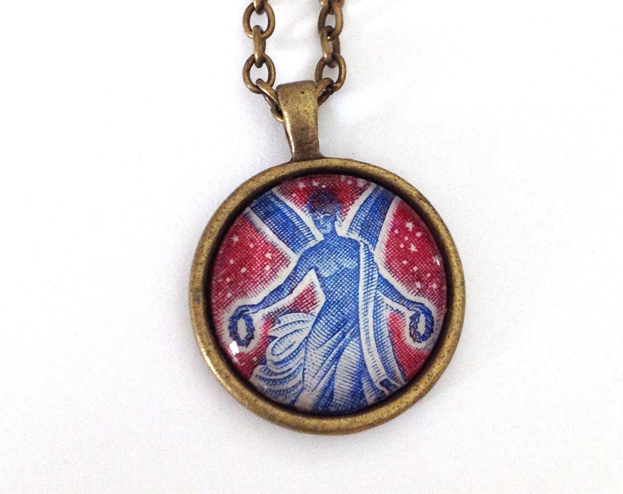 1968 French Armistice Postage Stamp - Postage Stamp Necklace