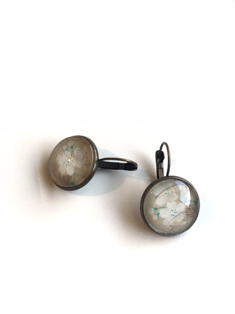 1993 Cherry Blossoms by Sakai Hōitsu Japanese Stamp - Postage Stamp Earrings