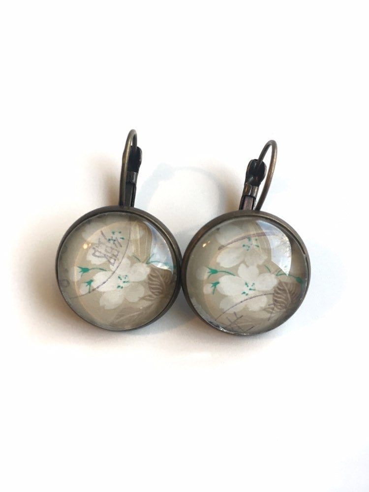 1993 Cherry Blossoms by Sakai Hōitsu Japanese Stamp - Postage Stamp Earrings