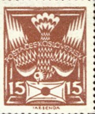 1920s Orange Dove Stamp - Czechoslovakian Stamp - Postage Stamp Earrings