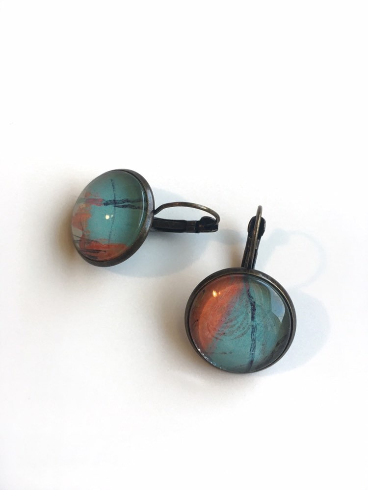 1998 Japanese Stamp - Postage Stamp Earrings