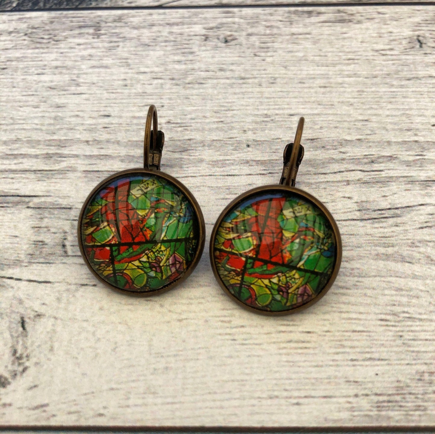 1973 Israel Stamp - Postage Stamp Earrings