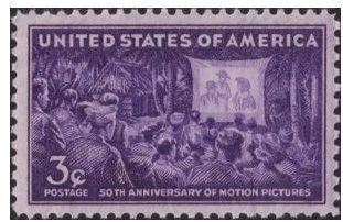 1944 50th Anniversary of Motion Pictures Stamp - USA Stamp - Postage Stamp Earrings