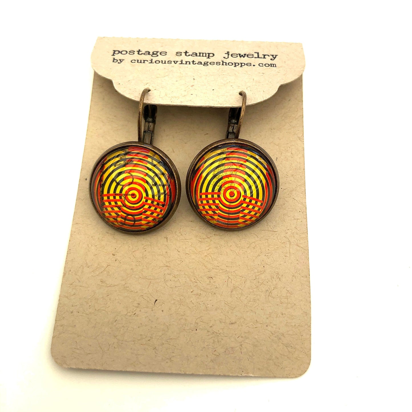 1988 New Zealand Geothermal Electricity Stamp - Postage Stamp Earrings