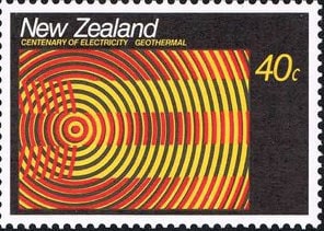 1988 New Zealand Geothermal Electricity Stamp - Postage Stamp Earrings