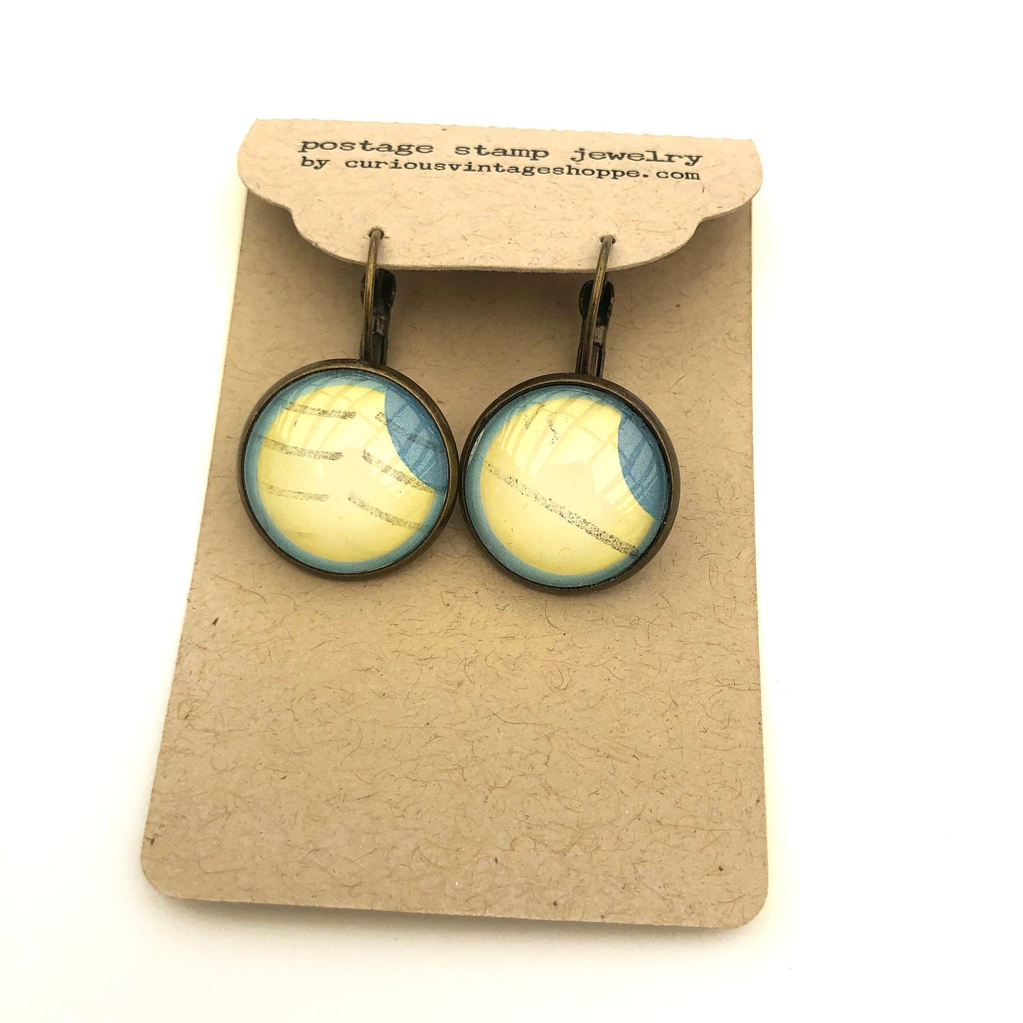 1994 Alderney Eclipse Stamp - Postage Stamp Earrings