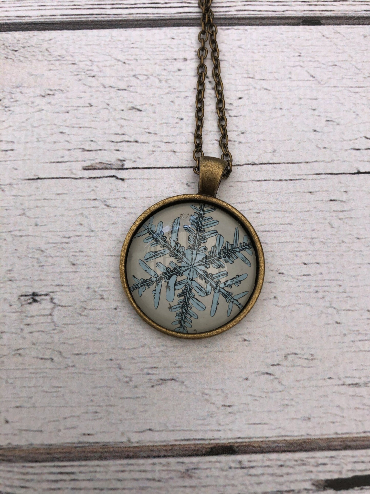 1989 United Kingdom snowflake stamp - Postage Stamp Necklace