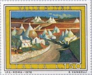 1976 Itria Valley, Italy Stamp - Postage Stamp Earrings