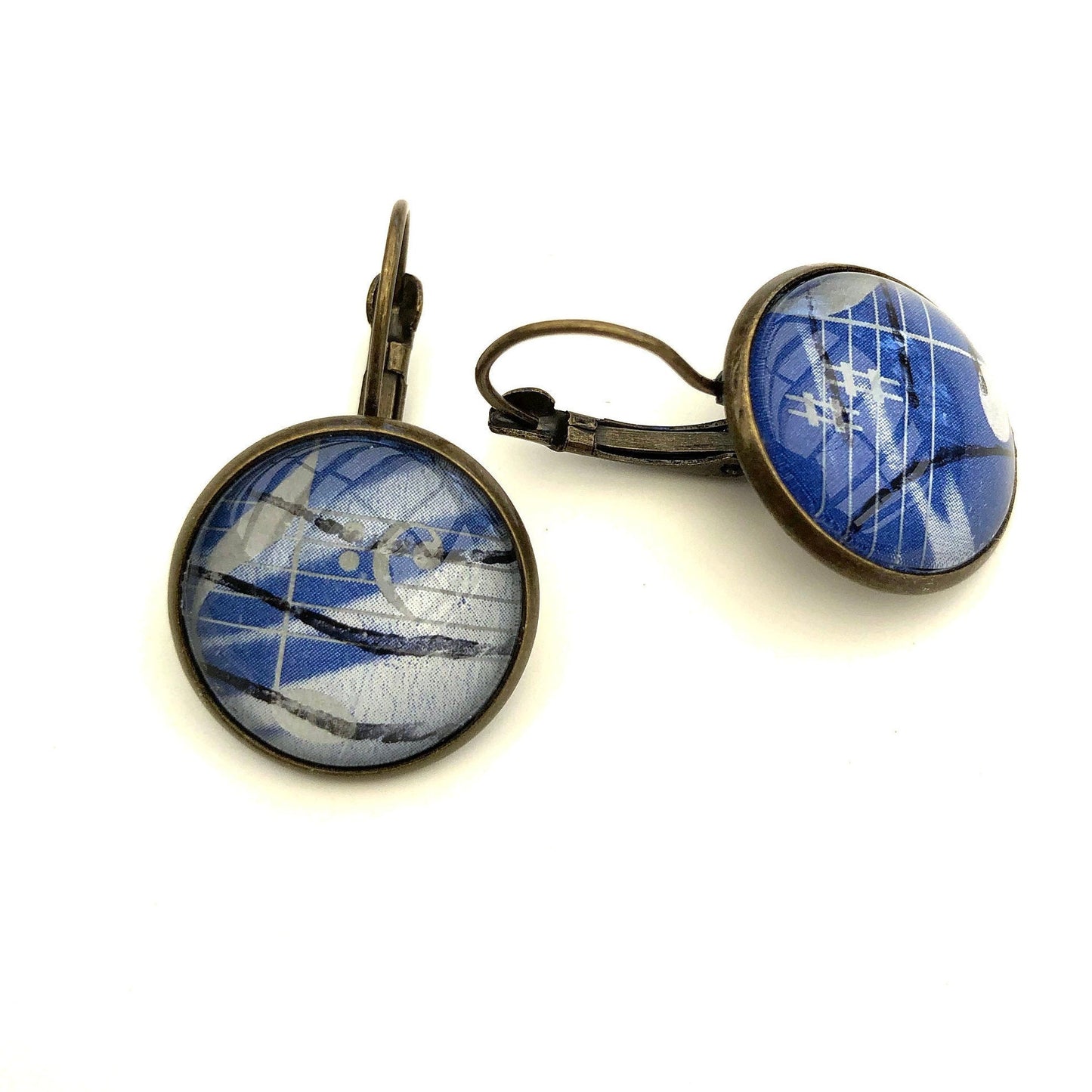 2003 German Music Notes Stamp - Postage Stamp Earrings