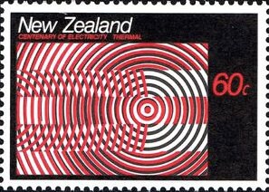 1988 New Zealand Thermal Electricity Stamp - Postage Stamp Necklace