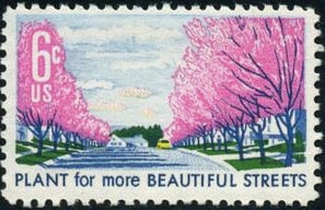 1969 Plant for more beautiful streets USA stamp - Postage Stamp Necklace