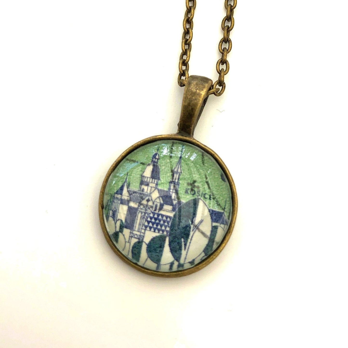 1965 Kosice, Czechoslovakia Stamp - Postage Stamp Necklace