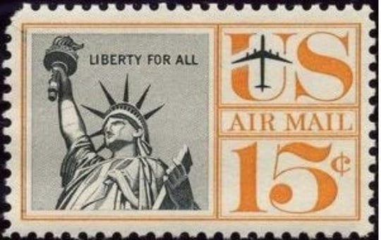 1959 USA Liberty For All Stamp - Postage Stamp Necklace