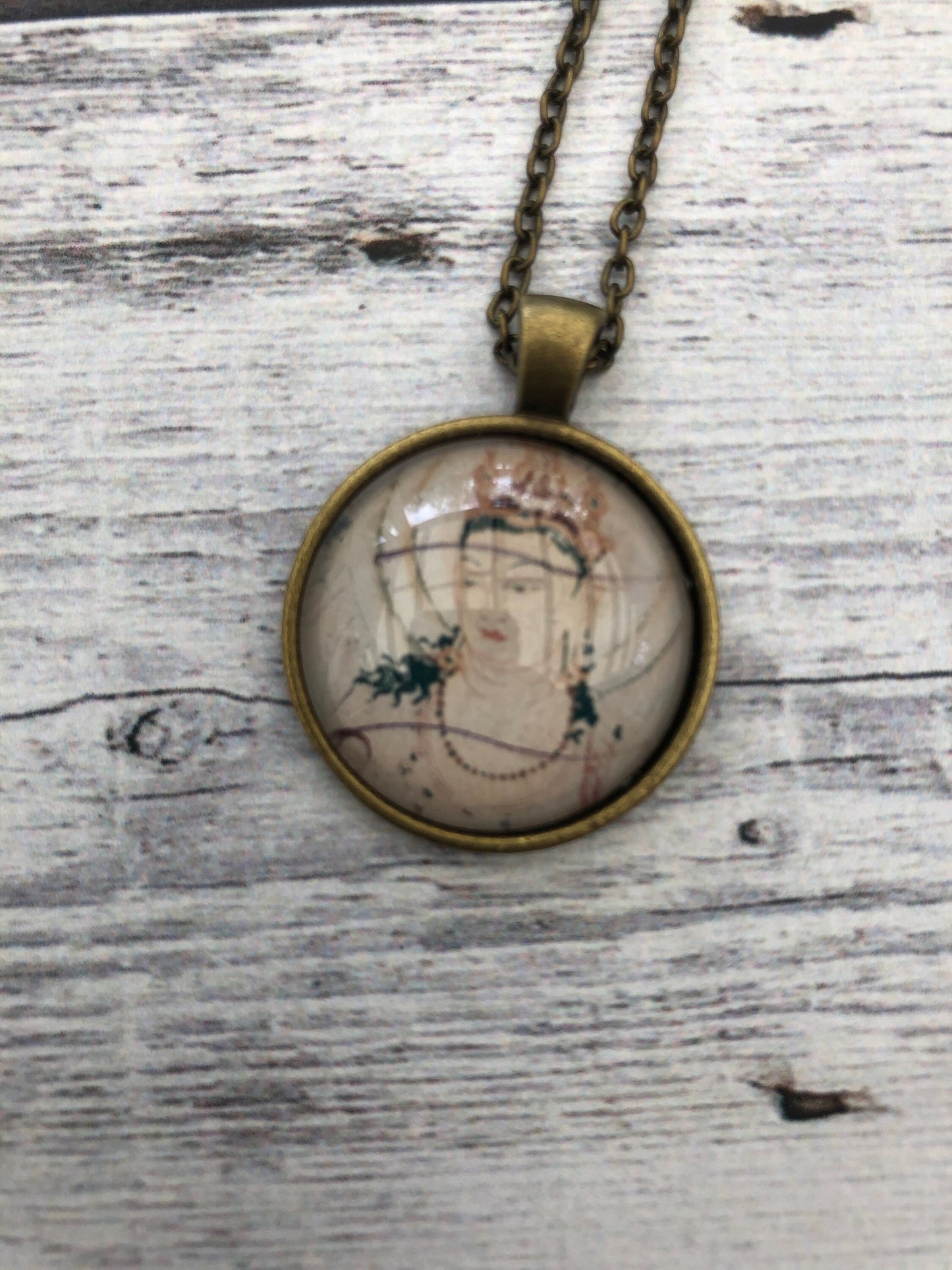 1995 Kannon Bosatsu - Kondo Hall- Nara, Japan Stamp - Postage Stamp Necklace