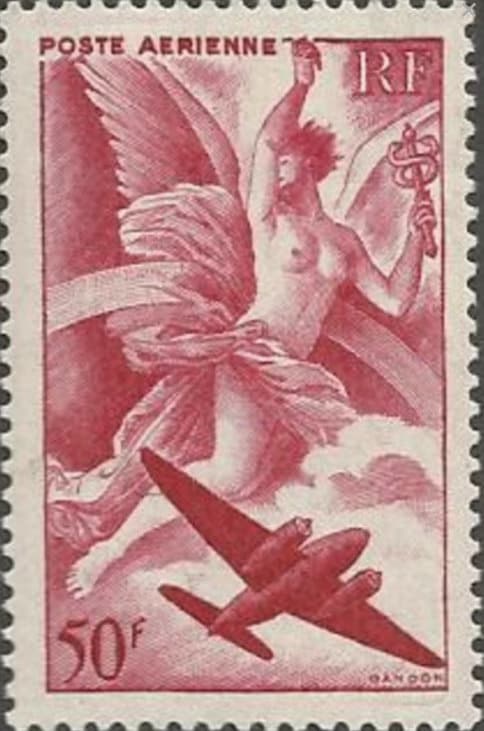 1946 Iris, Messenger of the Gods - France Stamp - Postage Stamp Necklace