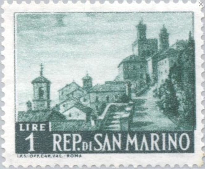 1961 Hospital Street, San Marino Stamp - Postage Stamp Necklace