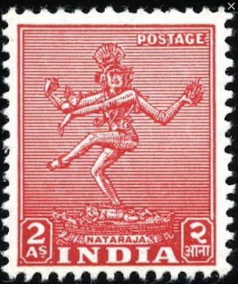 1950 Nataraja (Shiva) - India Stamp - Postage Stamp Necklace