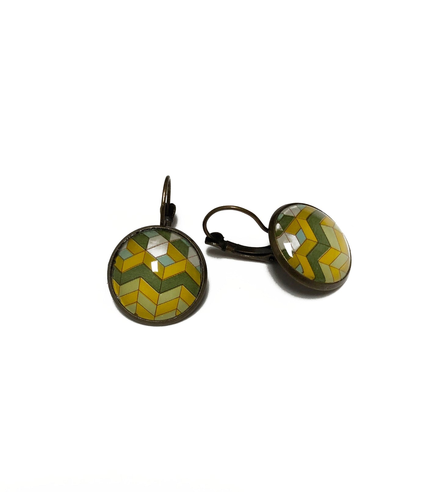 1982 United Kingdom Chevron Stamp - Postage Stamp Earrings