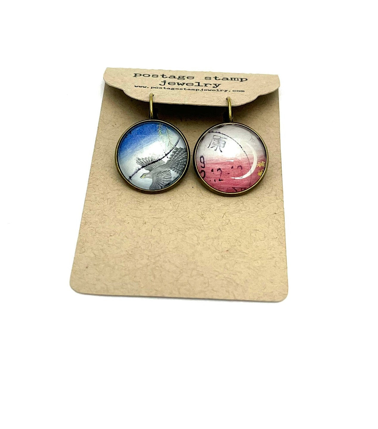 1987 Cuckoo Bird - Basho Matsuo - Japan Stamp - Postage Stamp Earrings