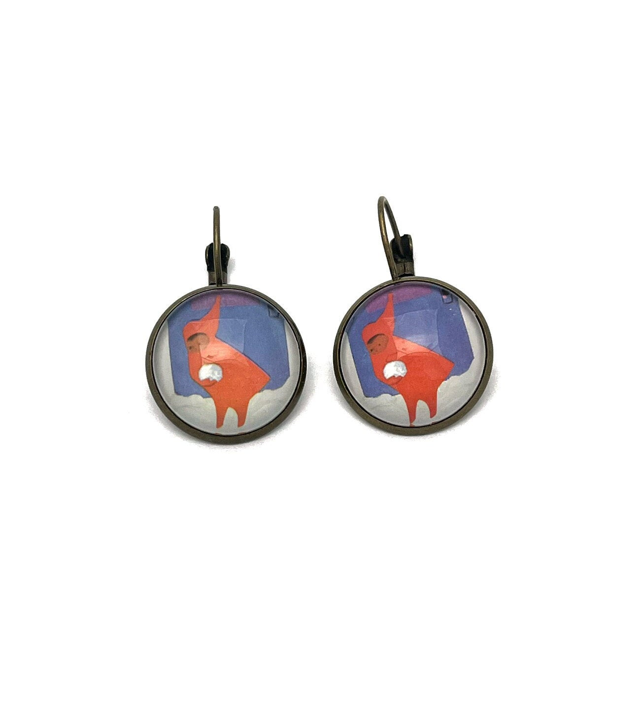 2017 USA The Snowy Day Stamp - Postage Stamp Earrings