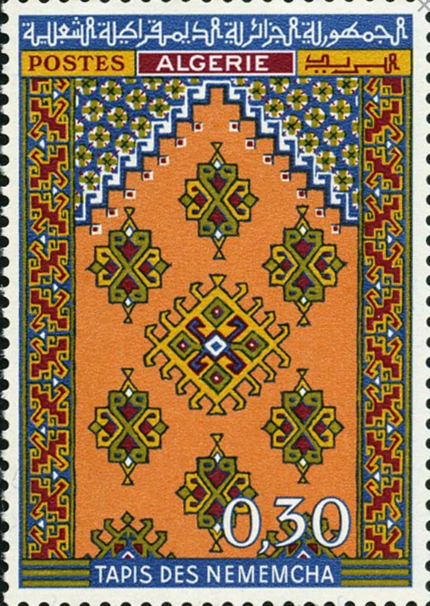 1968 Algerian Stamp - Postage Stamp Earrings