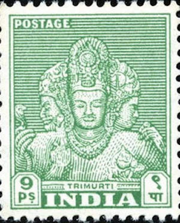 1949 Elephanta Necklace - India Stamp - Postage Stamp Necklace