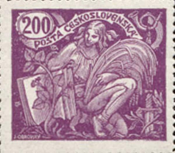 1920 Czechoslovakian Stamp - Postage Stamp Necklace