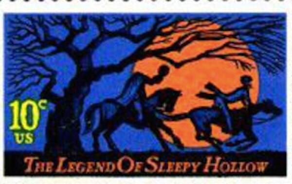 1974 Legend of Sleepy Hollow - Postage Stamp Earrings