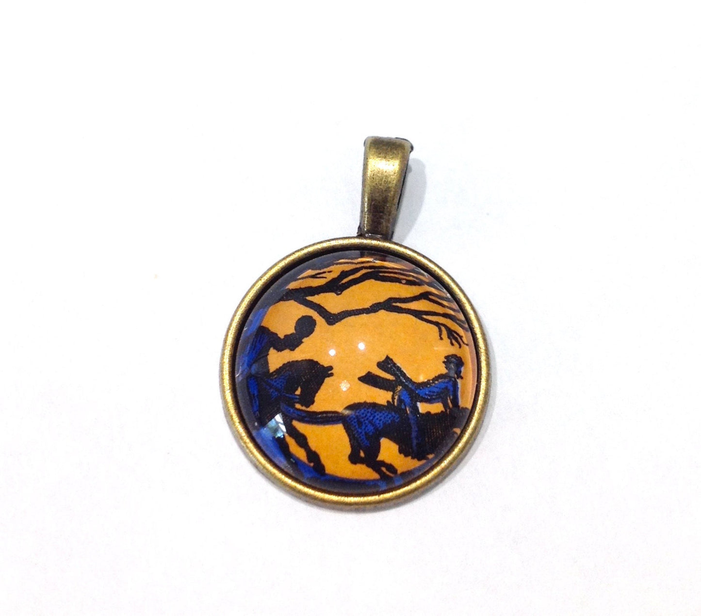 1974 Sleep Hollow Headless Horseman Stamp - USA Stamp - Postage Stamp Necklace
