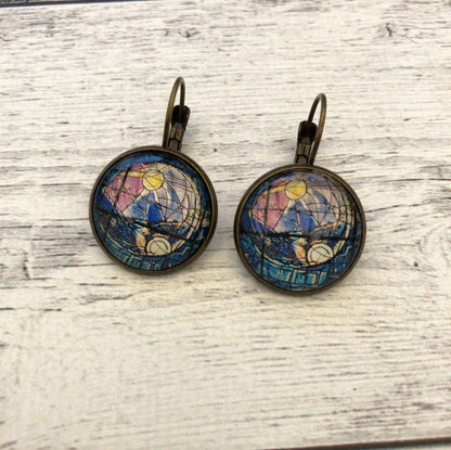 1973 Israel Stamp - Postage Stamp Earrings