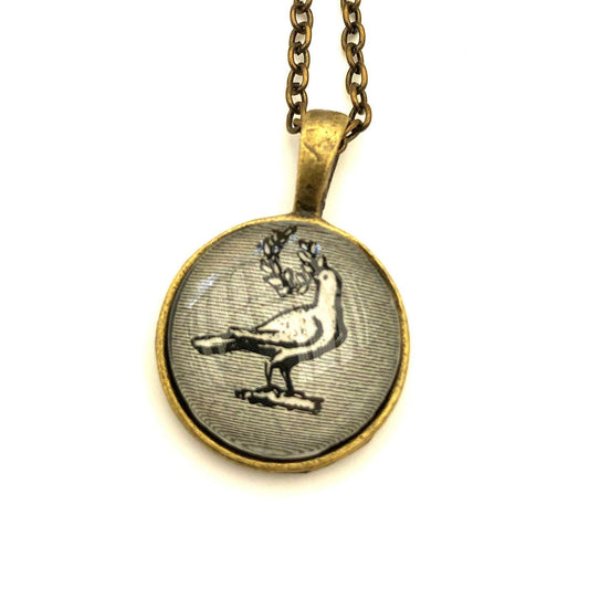 1967 USA Peace Stamp - Postage Stamp Necklace