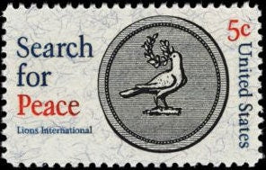 1967 USA Peace Stamp - Postage Stamp Necklace