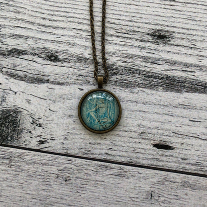 1949 Indian Bodhisattva Stamp - Postage Stamp Necklace