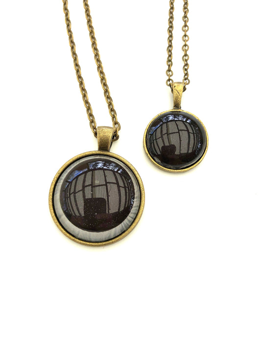 2017 Solar Eclipse Color Changing Moon USA Stamp - Postage Stamp Jewelry - Vintage Postage Stamp Necklace - Antique Bronze
