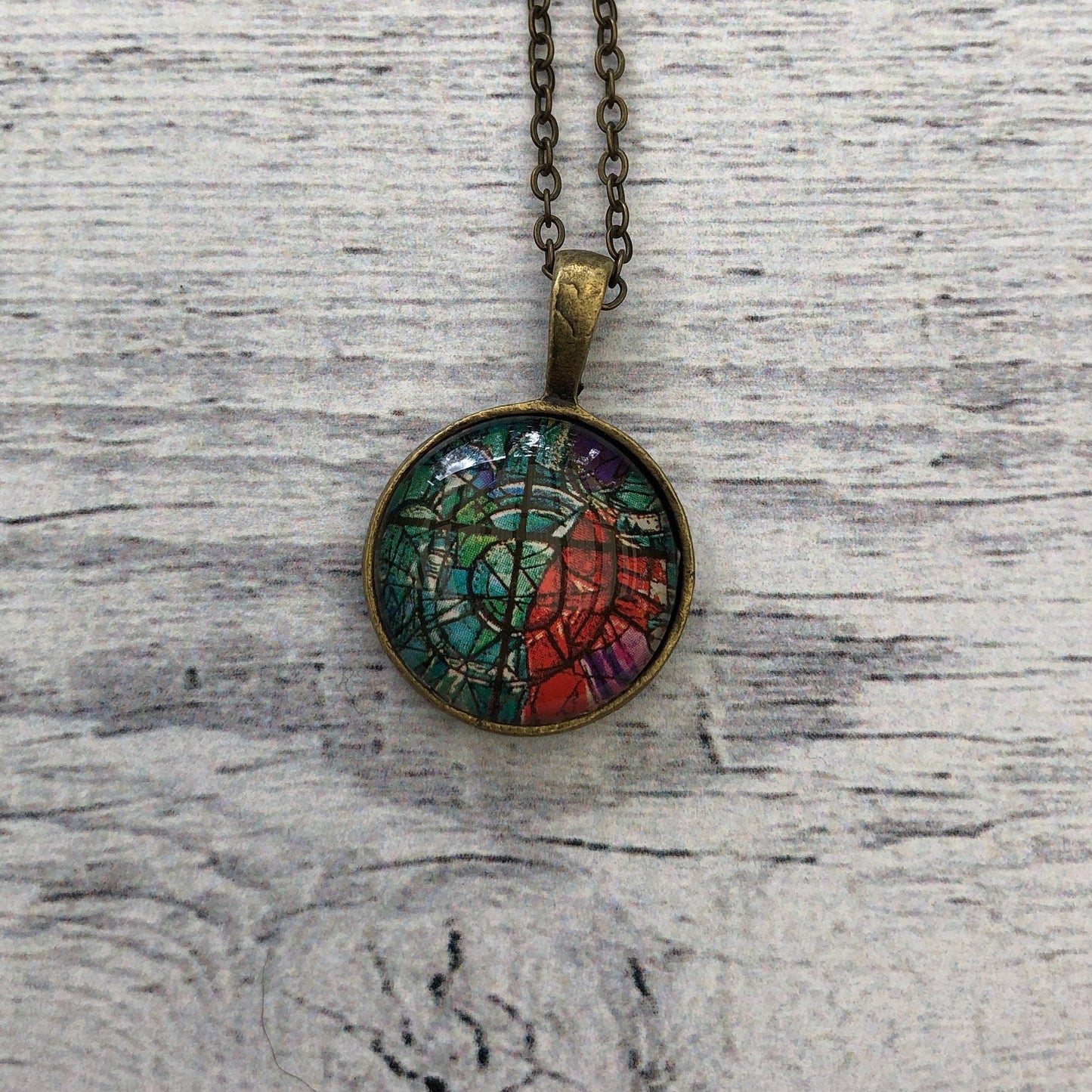 1973 Chagall Israel Stamp - Postage Stamp Necklace