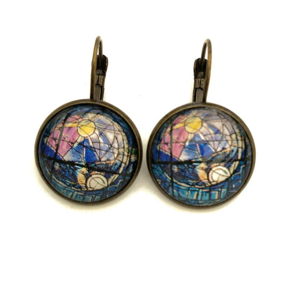 1973 Israel Stamp - Postage Stamp Earrings