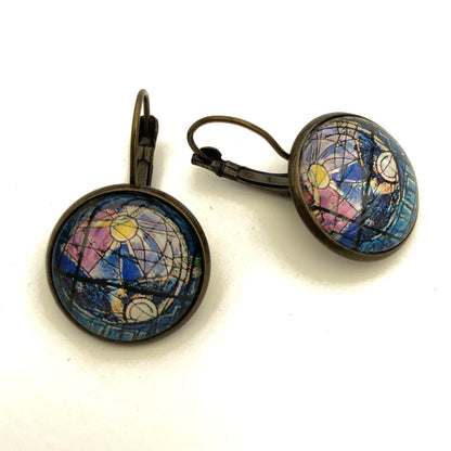 1973 Israel Stamp - Postage Stamp Earrings