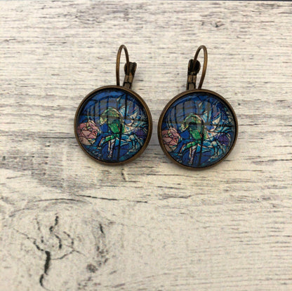 1973 Israel Stamp - Postage Stamp Earrings