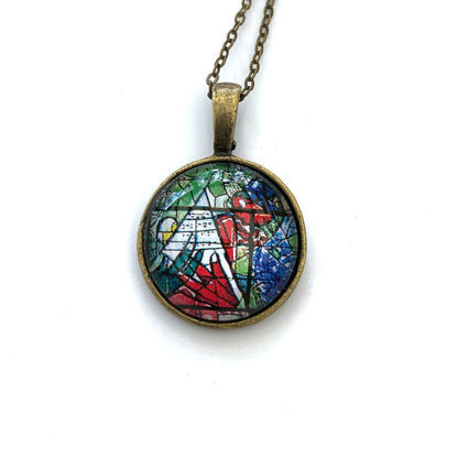 1973 Chagall Israel Stamp - Postage Stamp Necklace