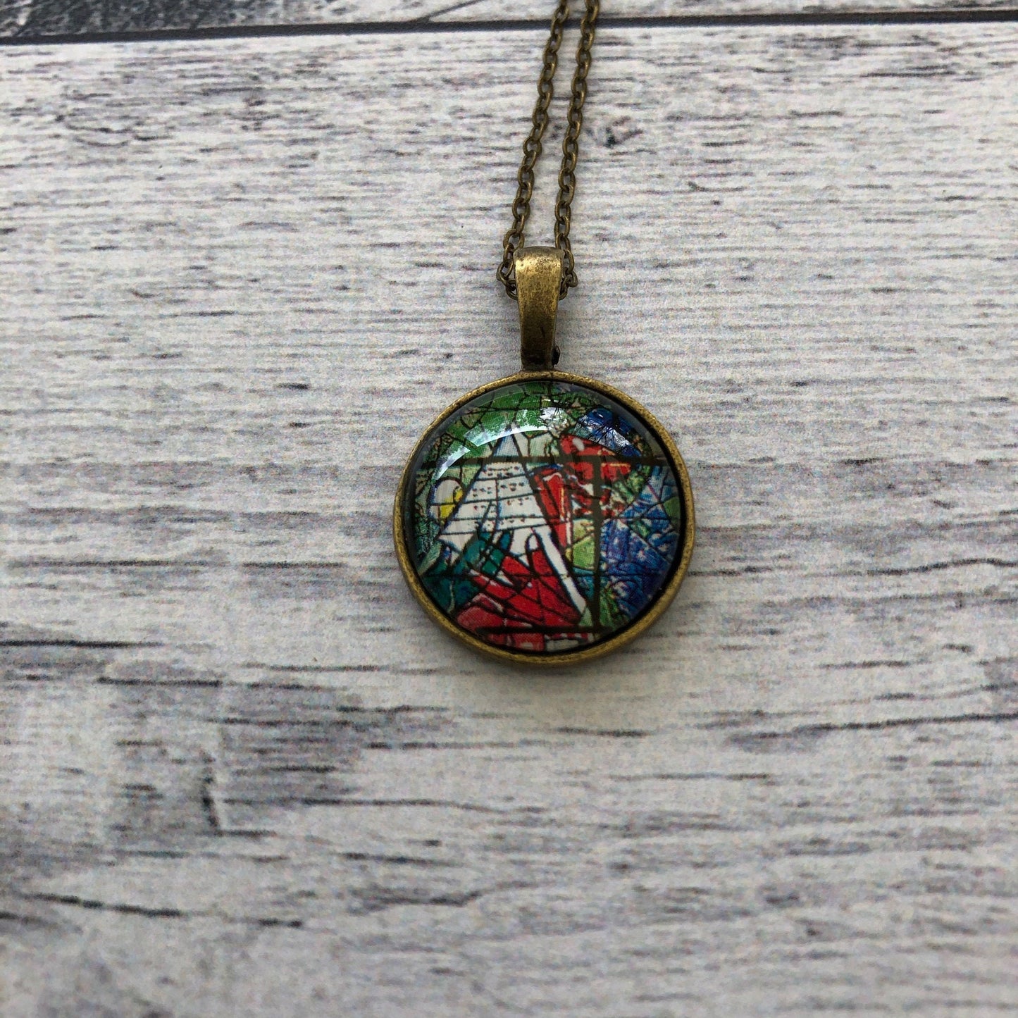1973 Chagall Israel Stamp - Postage Stamp Necklace